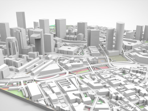 Cityscape Boston Massachusetts United States 3Dモデル