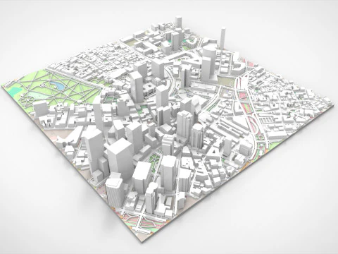 Cityscape Boston Massachusetts United States 3D Model