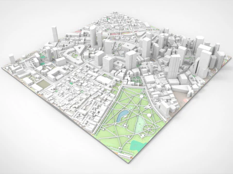 Cityscape Boston Massachusetts United States 3D Model