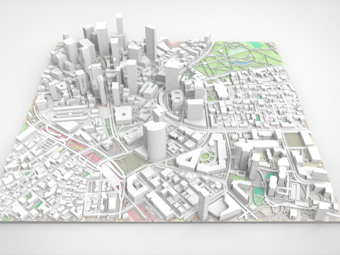 Cityscape Boston Massachusetts United States 3Dモデル