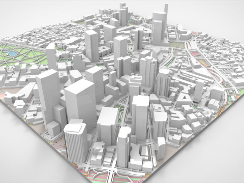 Cityscape Boston Massachusetts United States 3Dモデル