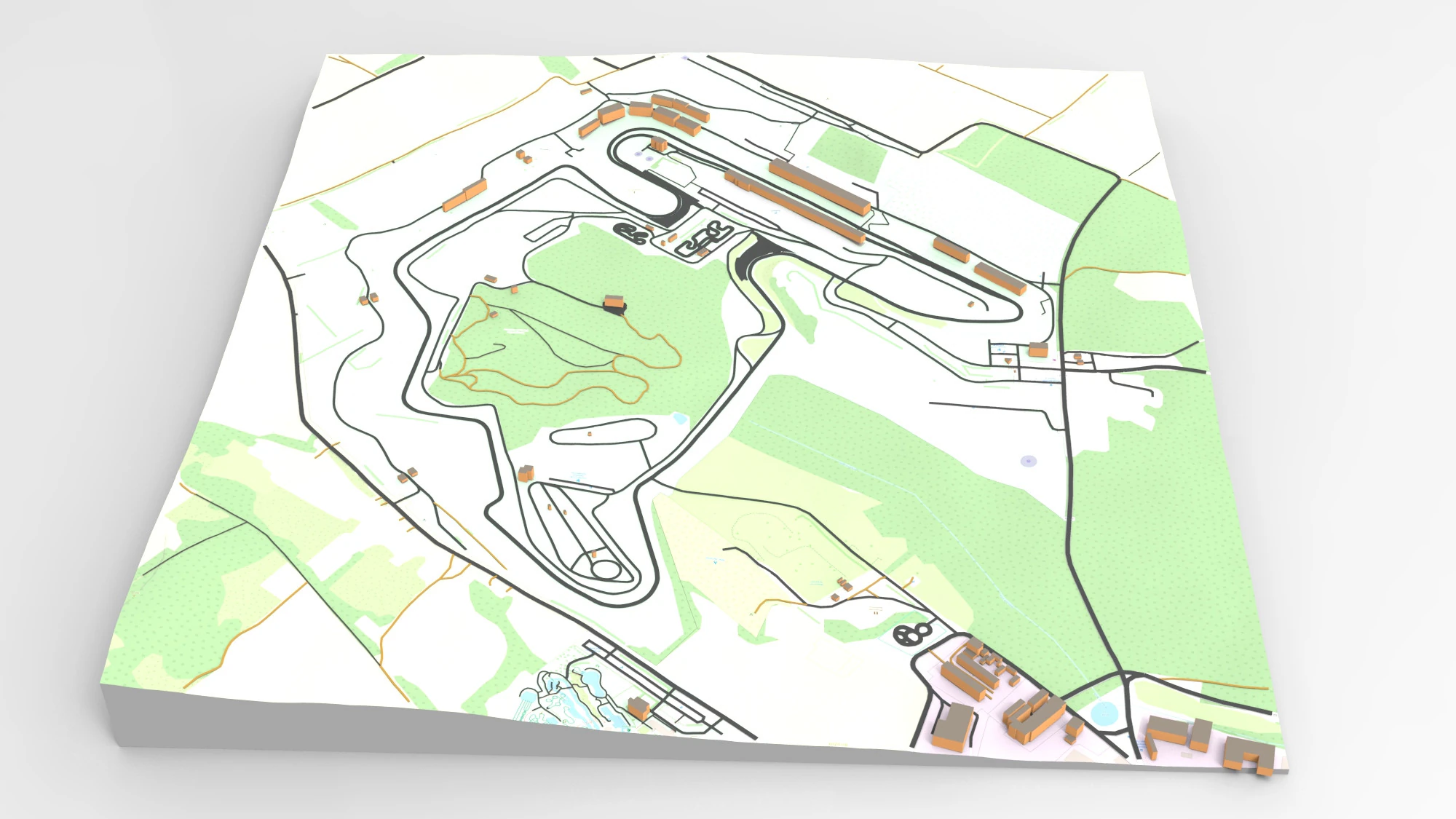 The Hungaroring Mogyorod Budapest Hungary 3D Model .c4d .max .obj .3ds .fbx .stl .blend 