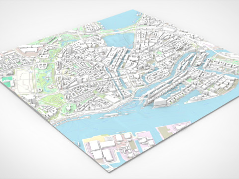 Cityscape Hamburg Germany Modelo 3D
