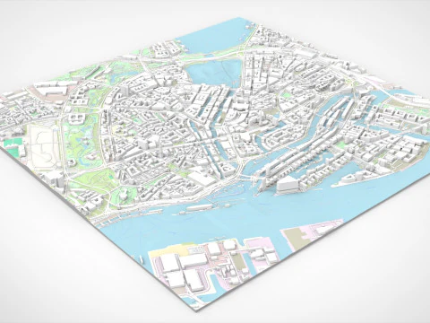 Cityscape Hamburg Germany 3D Model