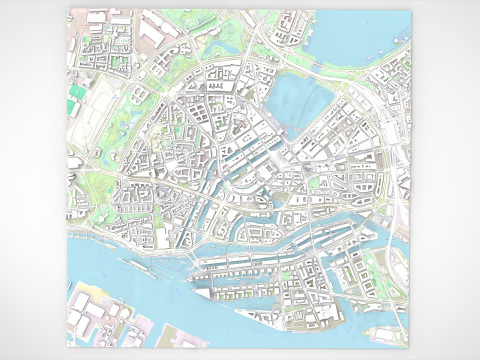 Cityscape Hamburg Germany Modelo 3D