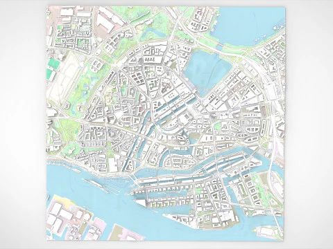 Cityscape Hamburg Germany 3D Model
