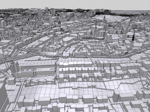 Cityscape Hamburg Germany Modelo 3D