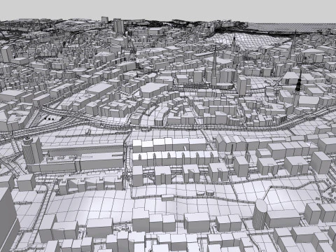 Cityscape Hamburg Germany 3D Model