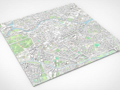 Cityscape Berlin Germany 3D 모델