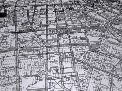 Cityscape Berlin Germany 3D 모델