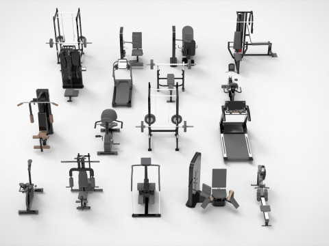 Home Gym equipment and commercial gym machines 3D 模型
