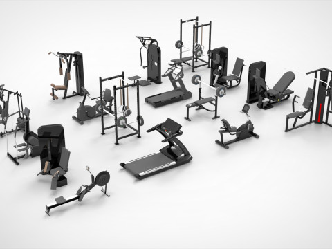 Home Gym equipment and commercial gym machines 3D 模型
