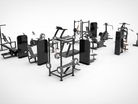 Home Gym equipment and commercial gym machines 3D 模型