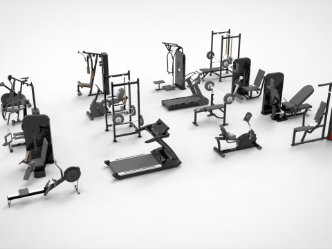 Home Gym equipment and commercial gym machines 3D 模型