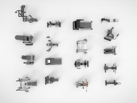 Home Gym equipment and commercial gym machines 3D 模型