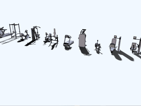 Home Gym equipment and commercial gym machines 3D 模型