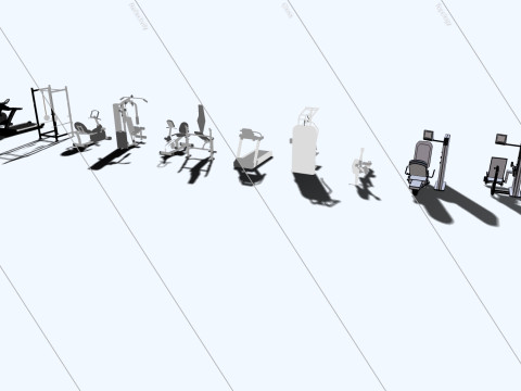 Home Gym equipment and commercial gym machines 3D 模型
