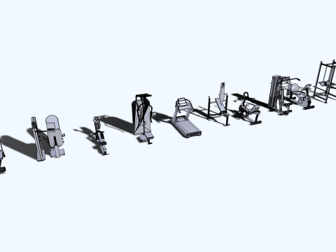 Home Gym equipment and commercial gym machines 3D 模型