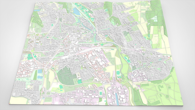 Cityscape Hildesheim Germany Model 3D .c4d .max .obj .3ds .fbx .stl .blend 