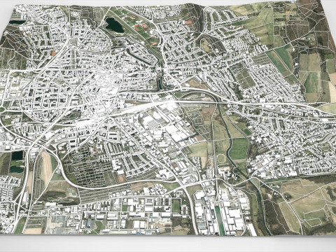 Cityscape Hildesheim Germany Model 3D