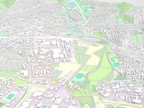 Cityscape Hildesheim Germany Model 3D
