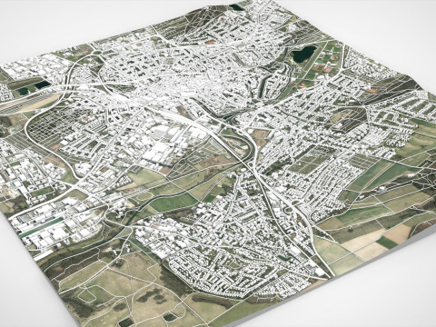 Cityscape Hildesheim Germany Model 3D