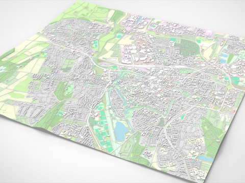 Cityscape Hildesheim Germany Model 3D