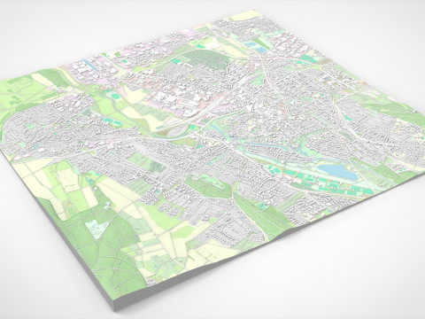 Cityscape Hildesheim Germany Model 3D