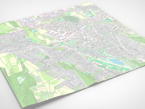 Cityscape Hildesheim Germany Model 3D