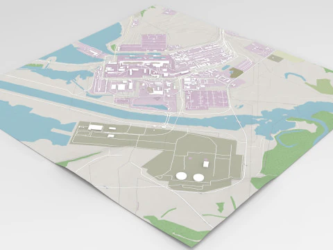 Kursk Nuclear Power Plant 3D Model