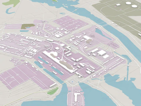 Kursk Nuclear Power Plant 3D Model