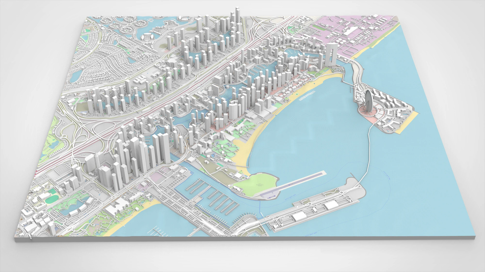 Dubai Marina United Arab Emirates 3D Model .c4d .max .obj .3ds .fbx .stl .blend 