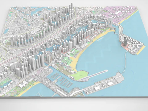 Marina de Dubai Emirados &Aacute;rabes Unidos Modelo 3D