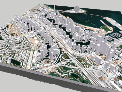 Dubai Marina United Arab Emirates 3D Model
