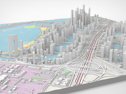 Dubai Marina United Arab Emirates Model 3D