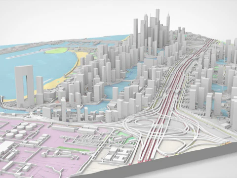 Dubai Marina United Arab Emirates 3D Model