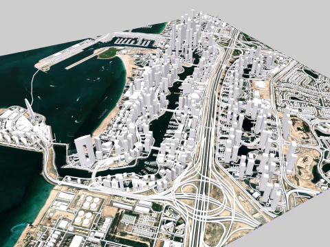Dubai Marina United Arab Emirates 3D Model