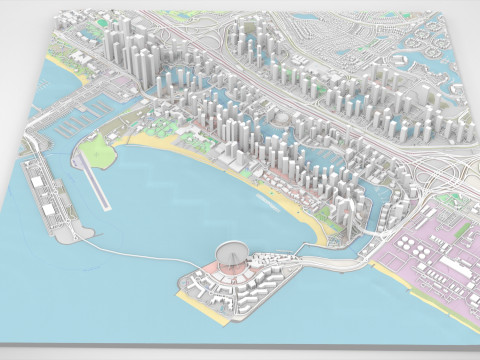 Dubai Marina United Arab Emirates Model 3D