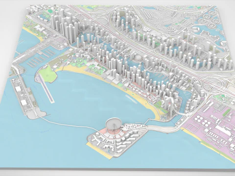 Dubai Marina United Arab Emirates 3D Model