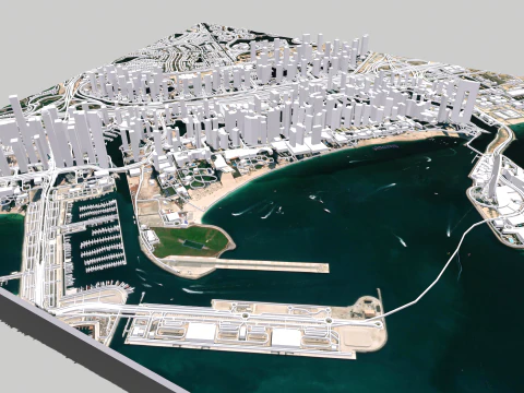Dubai Marina United Arab Emirates 3D Model