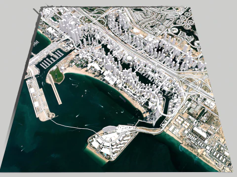 Dubai Marina United Arab Emirates 3D Model