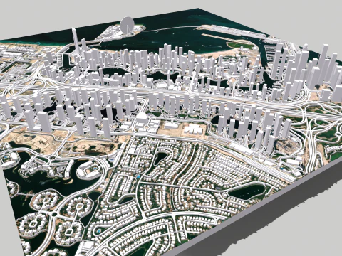 Dubai Marina United Arab Emirates 3D Model