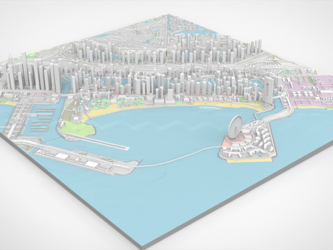 Dubai Marina United Arab Emirates Model 3D