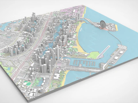 Dubai Marina United Arab Emirates 3D Model