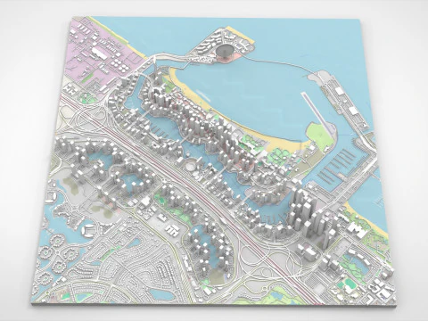 Dubai Marina United Arab Emirates 3D Model