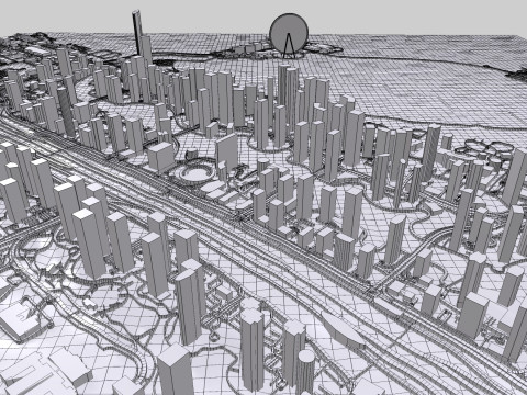 Dubai Marina United Arab Emirates Model 3D