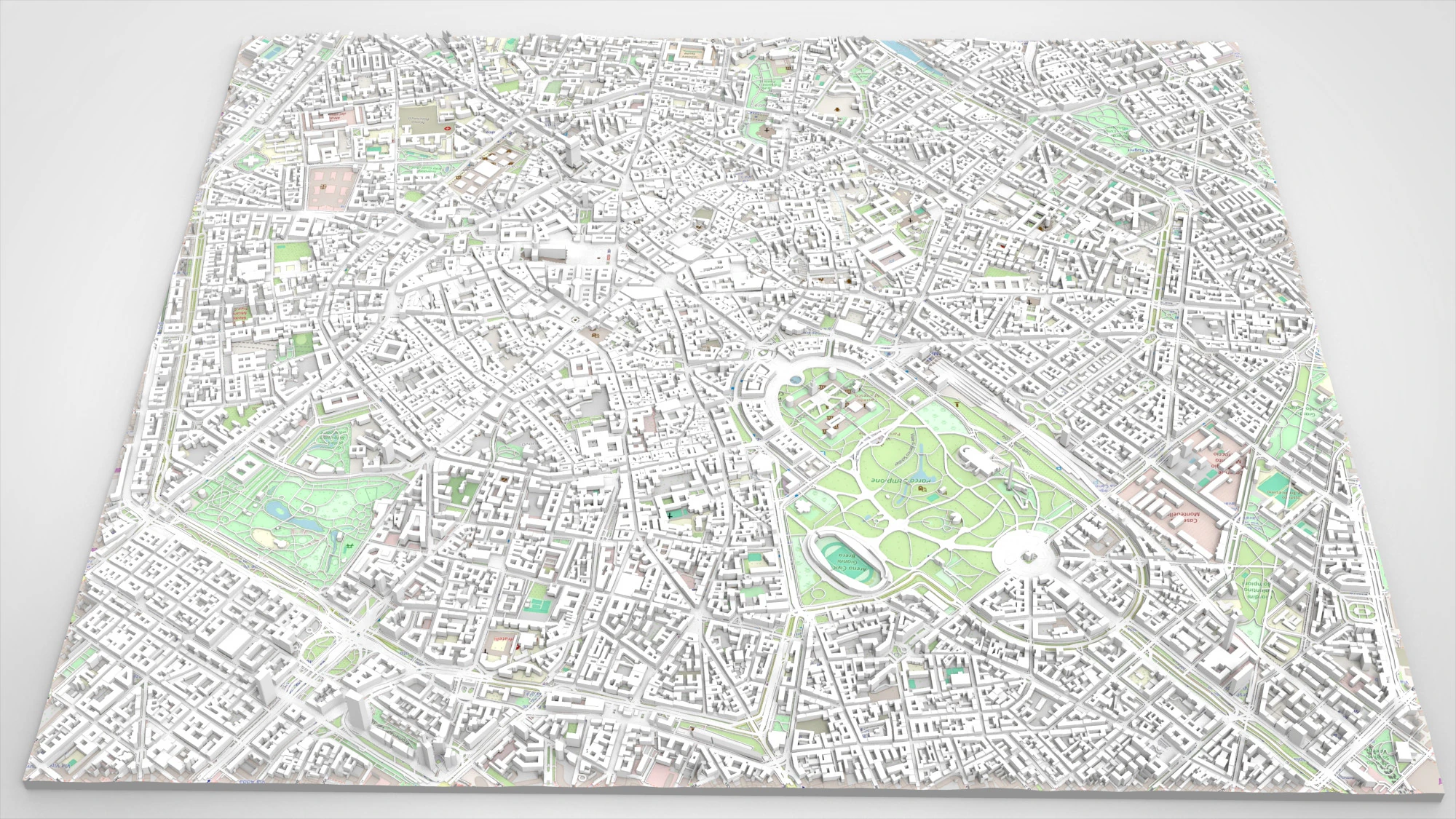 Cityscape Milan Italy 3D Model .c4d .max .obj .3ds .fbx .stl .blend