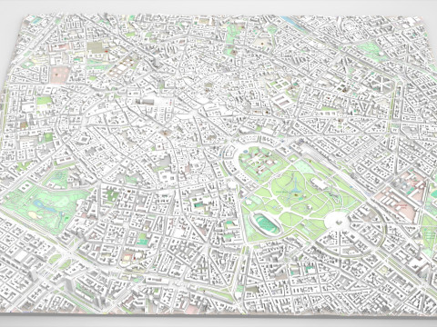 Cityscape Milan Italy 3Dモデル