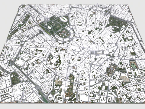 Cityscape Milan Italy 3D Model