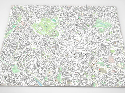 Cityscape Milan Italy 3D Model